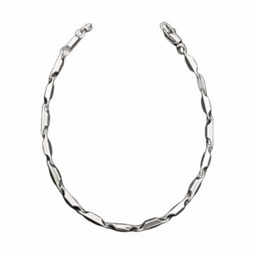 .925 Bullet Link 4mm Bracelet S-FR-SSBUL4RH-85